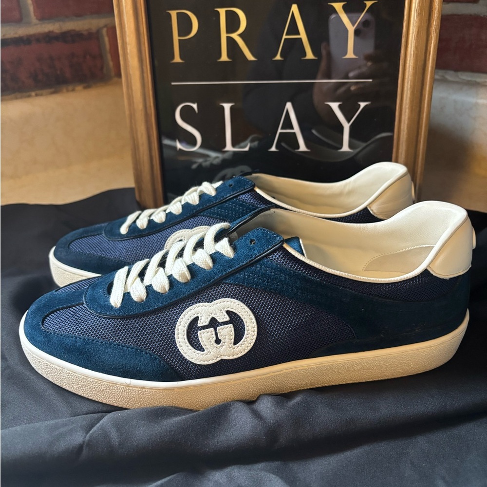 Gucci Men's Navy Blue Sneakers